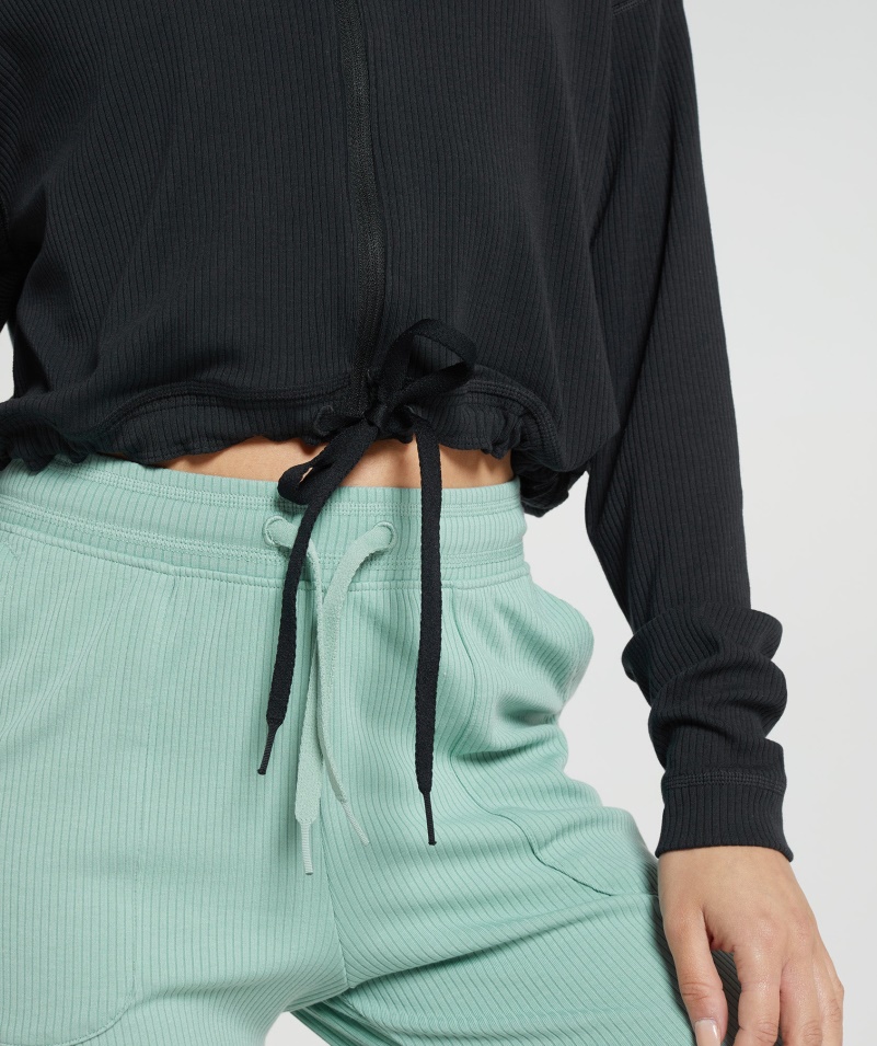 Gymshark Pause Bunda Na Zips čierna