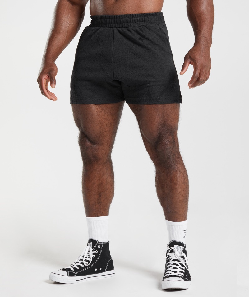 Gymshark Power 5" Krátka čierna Tlač