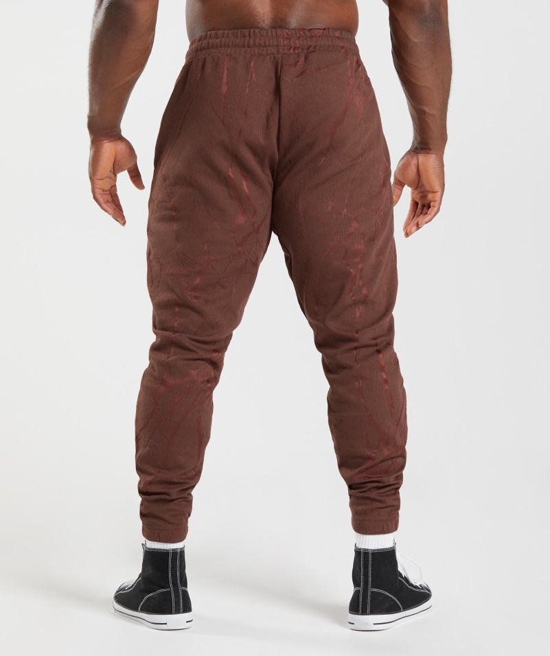Gymshark Power Joggers čerešňovo Hnedá Potlač