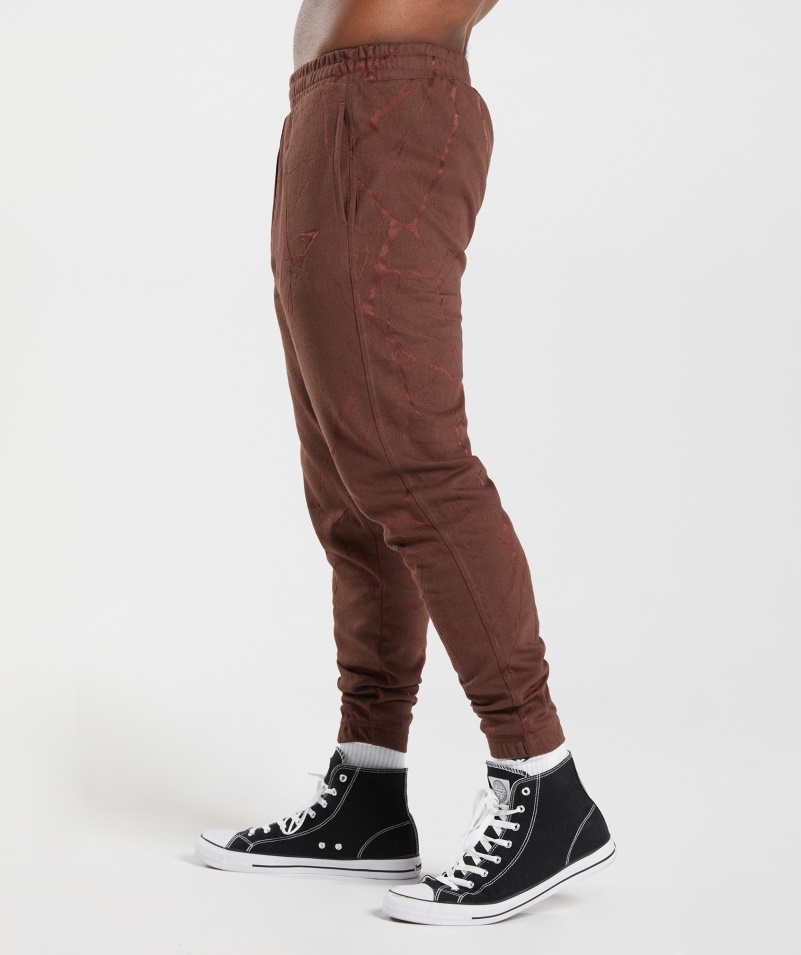 Gymshark Power Joggers čerešňovo Hnedá Potlač