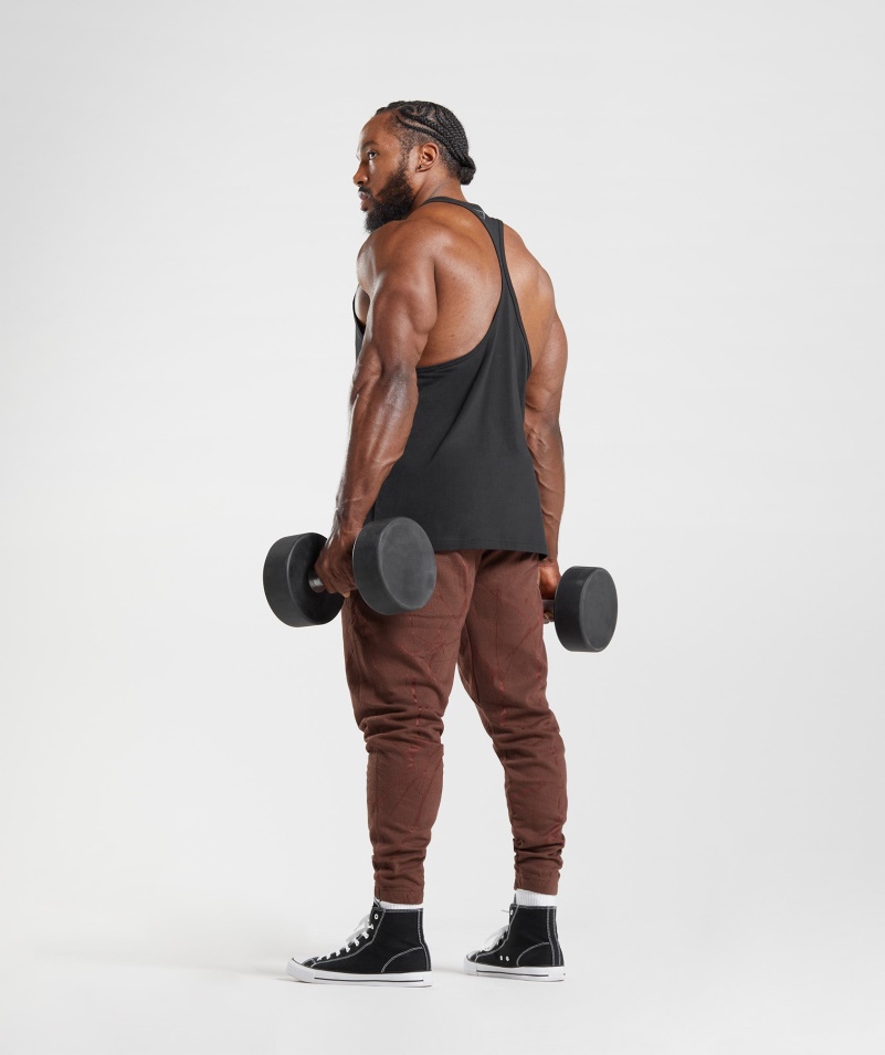 Gymshark Power Joggers čerešňovo Hnedá Potlač