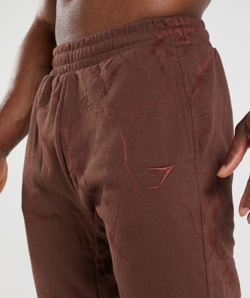 Gymshark Power Joggers čerešňovo Hnedá Potlač