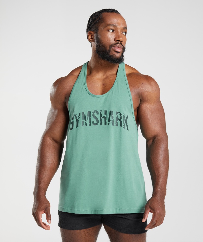 Gymshark Power Stringer Alpská Zelená