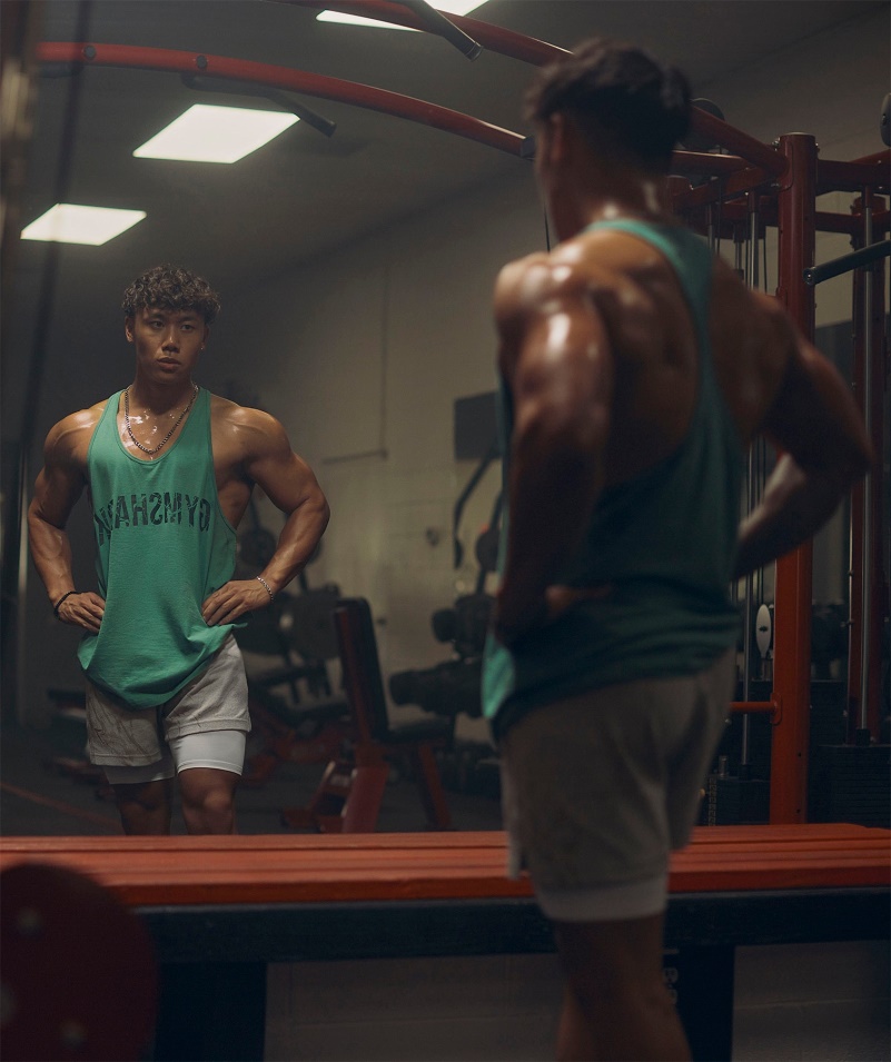 Gymshark Power Stringer Alpská Zelená