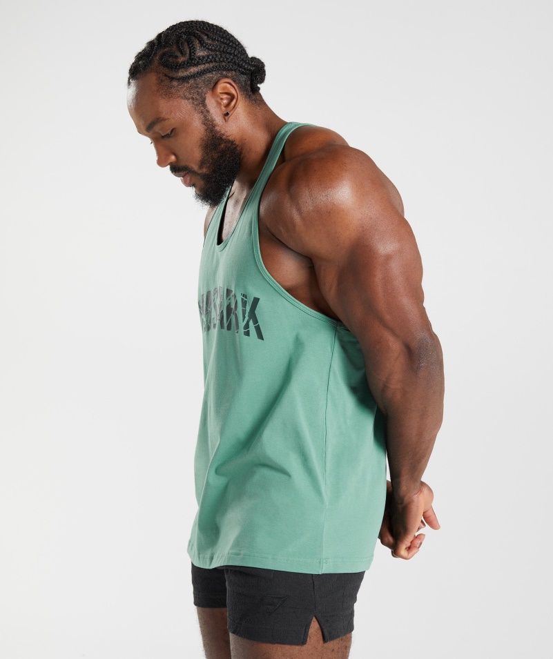 Gymshark Power Stringer Alpská Zelená