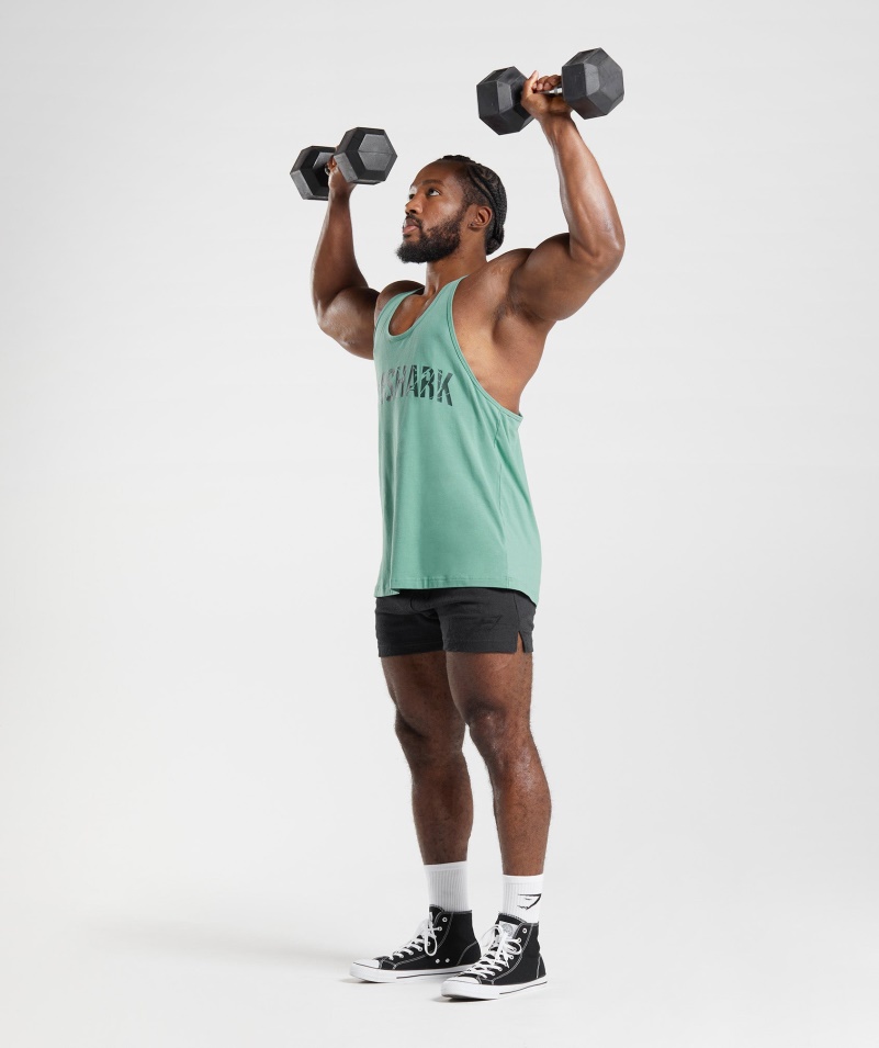 Gymshark Power Stringer Alpská Zelená