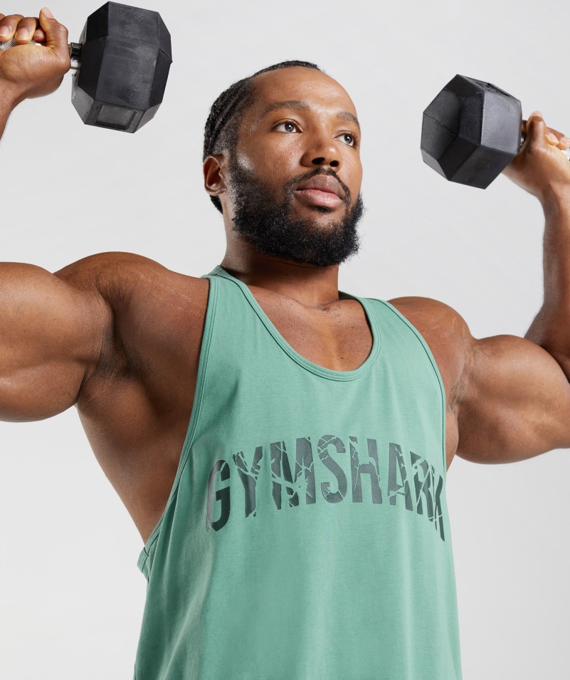 Gymshark Power Stringer Alpská Zelená