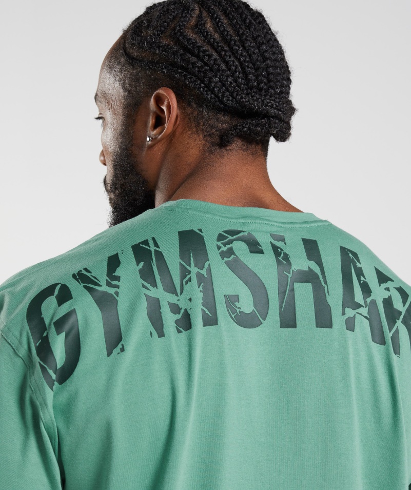 Tričko Gymshark Power Alpská Zelená
