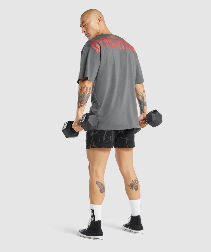 Tričko Gymshark Power Uhľovo šedé