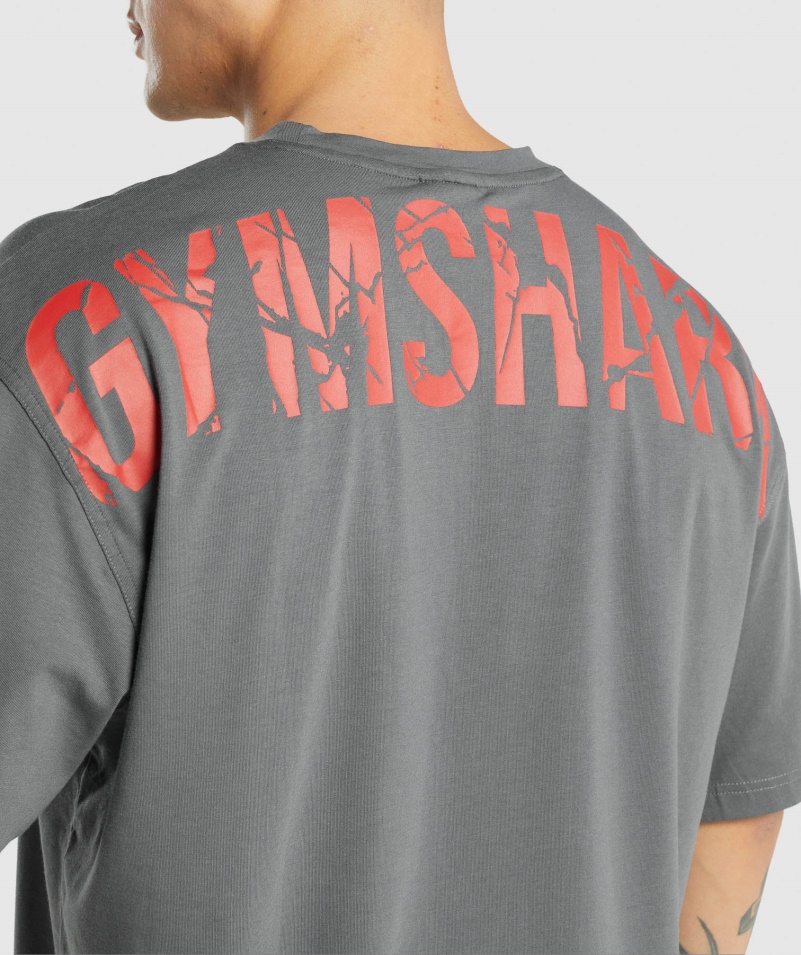 Tričko Gymshark Power Uhľovo šedé