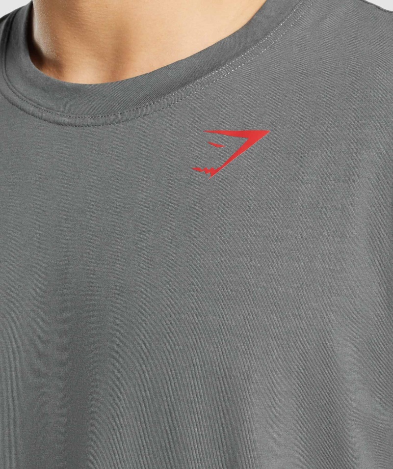Tričko Gymshark Power Uhľovo šedé