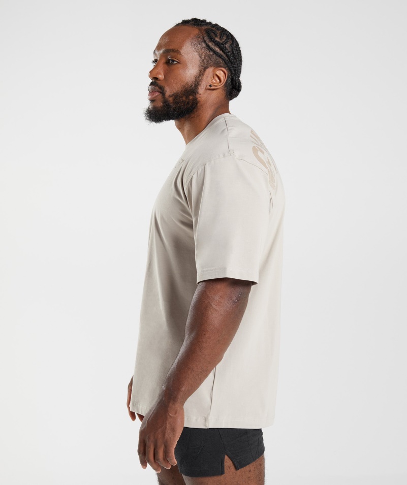 Tričko Gymshark Power Pebble Grey