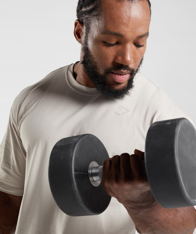 Tričko Gymshark Power Pebble Grey