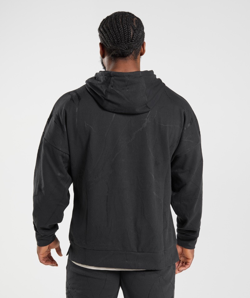 Mikina S Kapucňou Gymshark Power Na Zips čiernej Farby