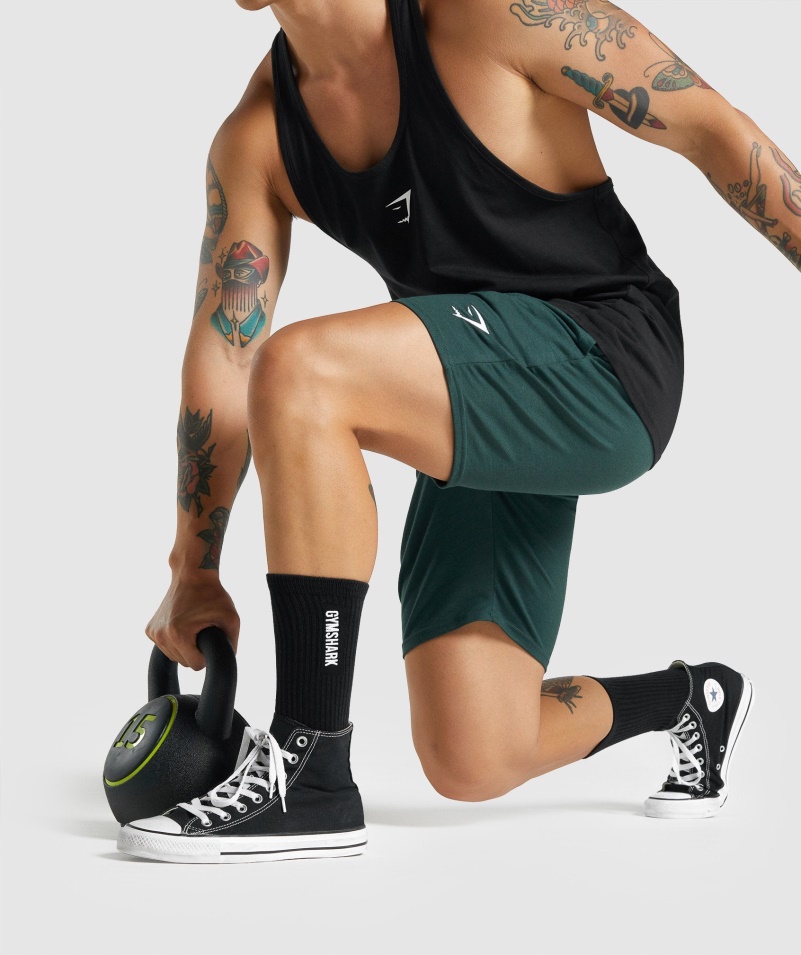 Gymshark Premium Vyšívaná Crew čierna Ponožka 1ks