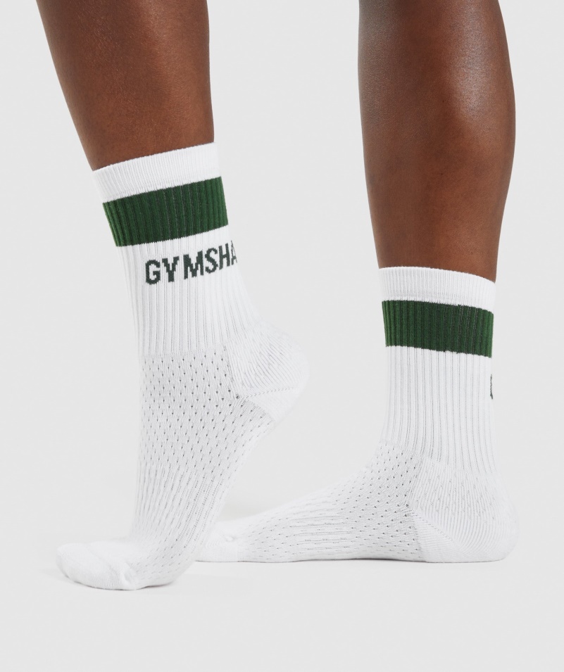 Gymshark Prémiové Logo Crew Atletické Zelené