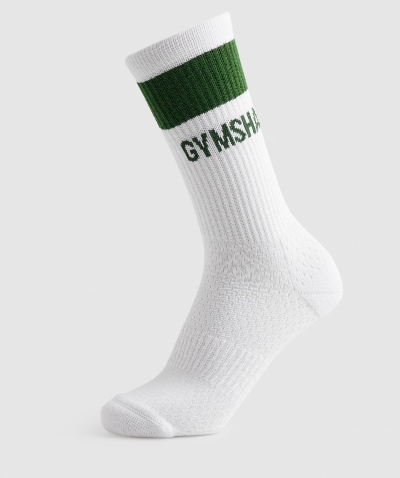 Gymshark Prémiové Logo Crew Atletické Zelené