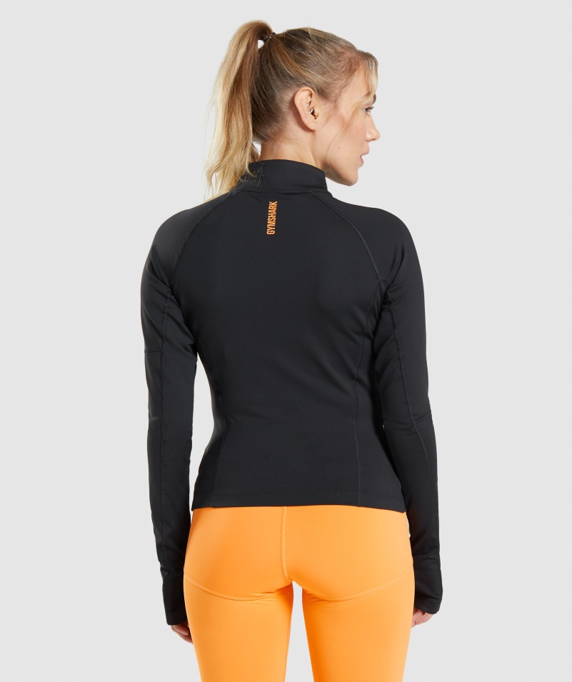 Gymshark Pulse 1/4 Zips čierny