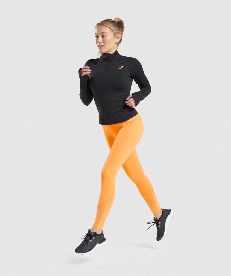 Gymshark Pulse 1/4 Zips čierny