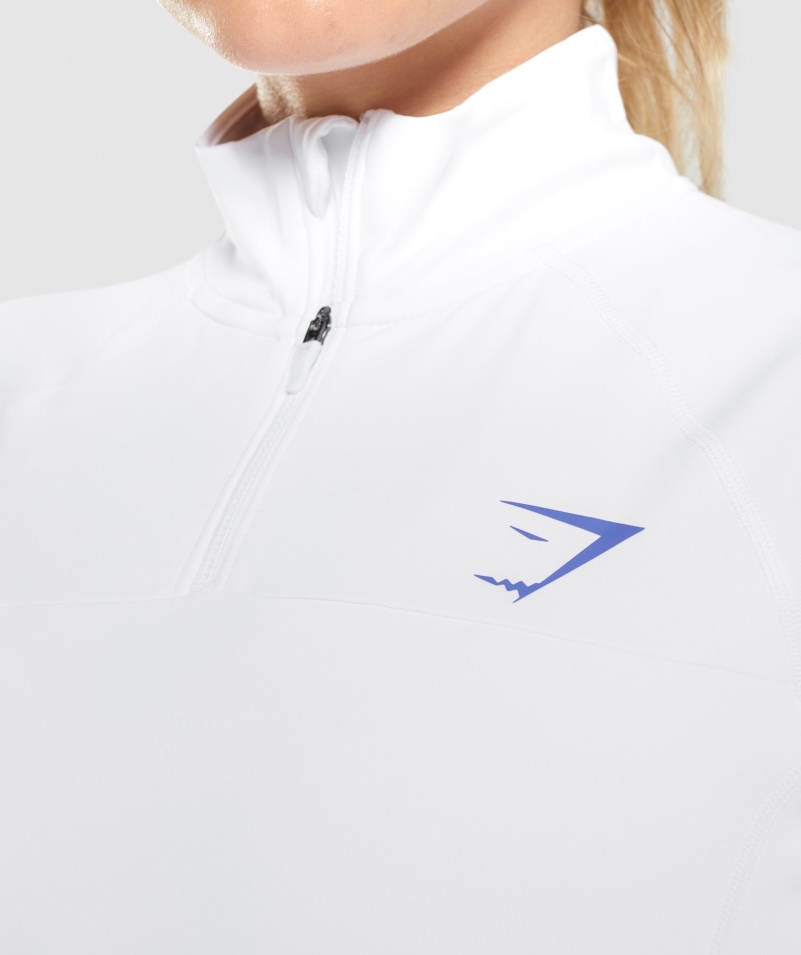 Gymshark Pulse 1/4 Zips Biely