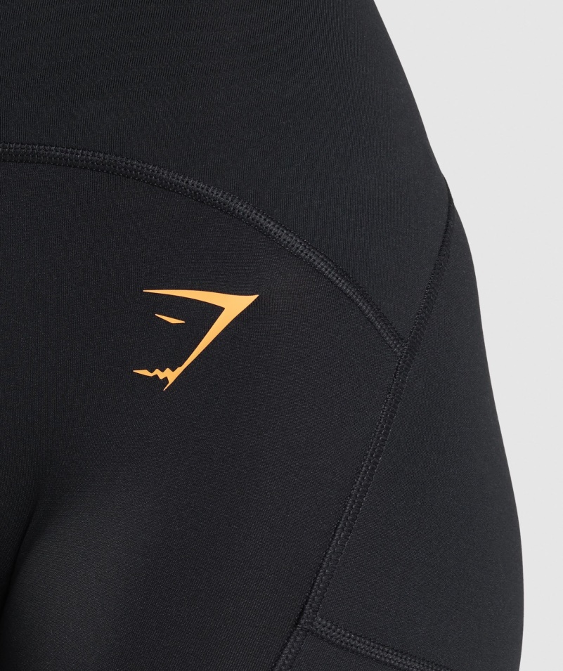 Gymshark Pulzné Sieťované Legíny čierne