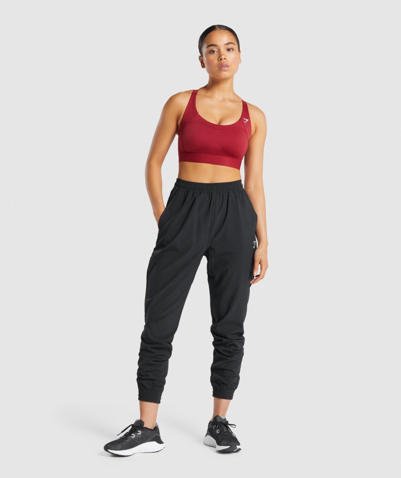 Gymshark Racer Zadná športová Podprsenka Bordová