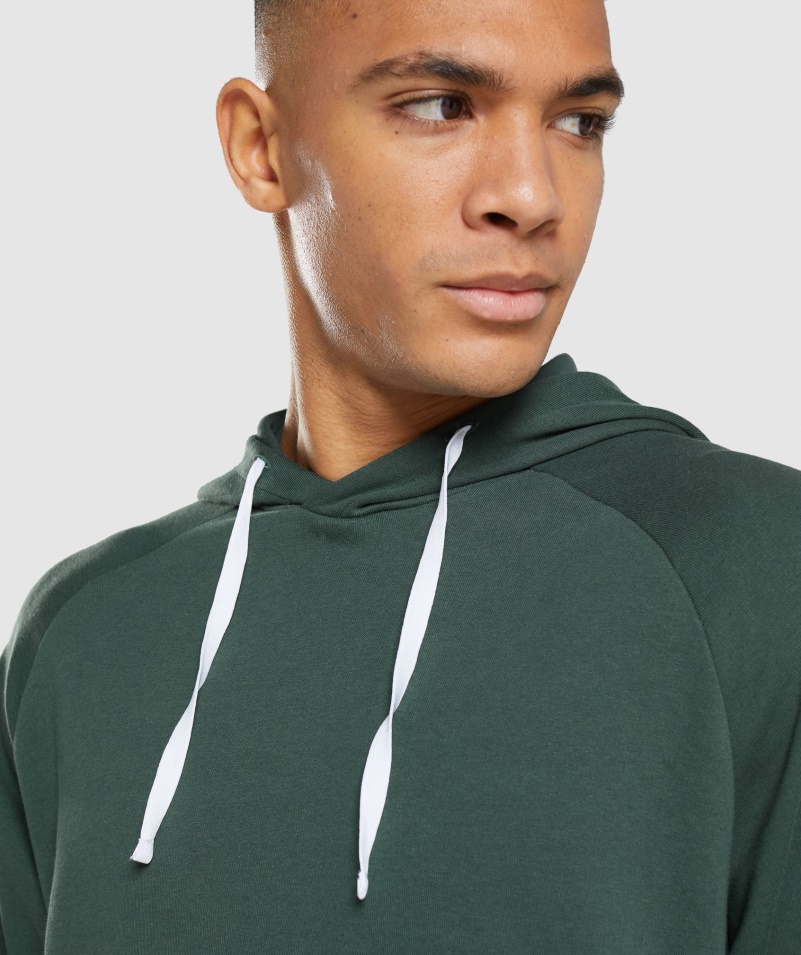 Gymshark Reccess Mikina S Kapucňou Obsidián Zeleno-biela