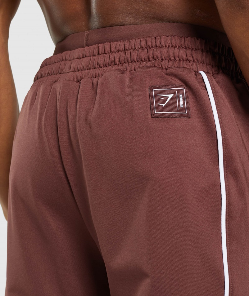Gymshark Reccess Joggers Cherry Hnedo-biele