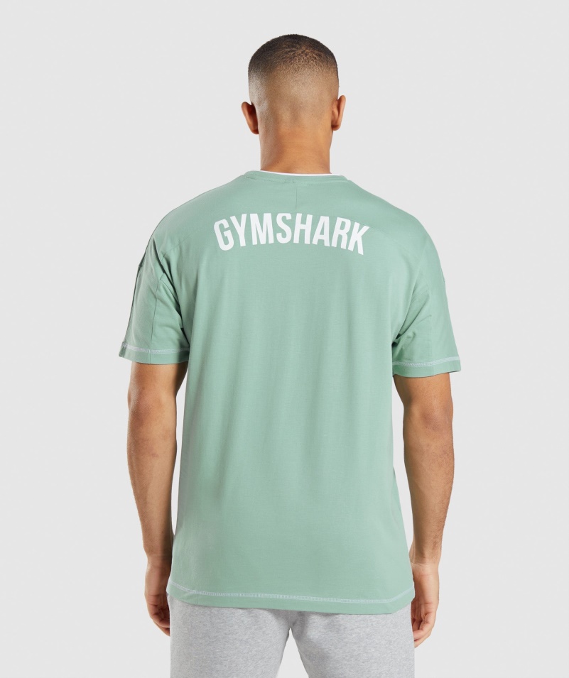 Gymshark Reccess Tričko Maya Modro-biele