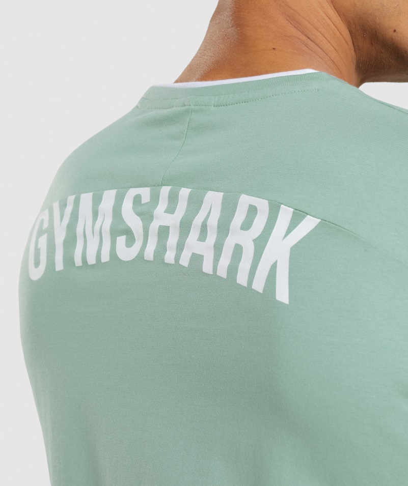 Gymshark Reccess Tričko Maya Modro-biele