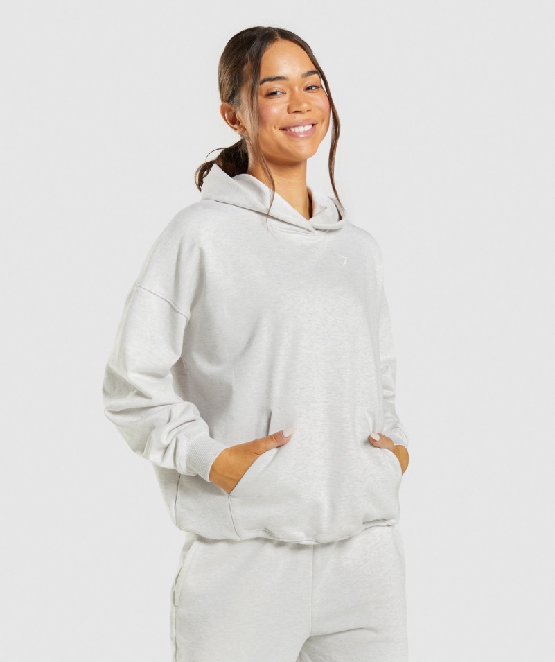 Gymshark Rest Day Pots Hoodie White Marl