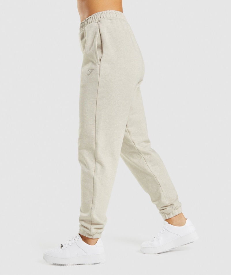 Gymshark Rest Day Potničky Joggers Beige Marl