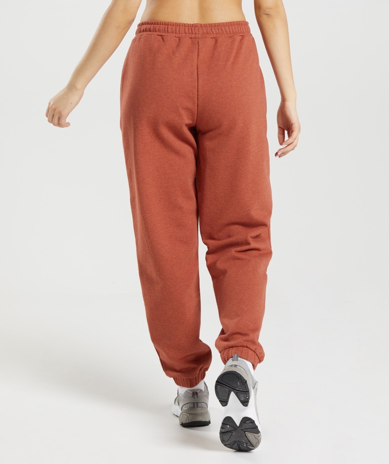 Gymshark Rest Day Potenie Joggers škorica Hnedá Marl