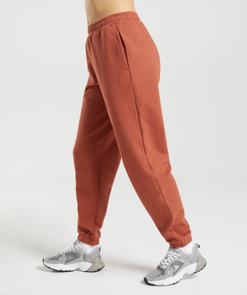 Gymshark Rest Day Potenie Joggers škorica Hnedá Marl