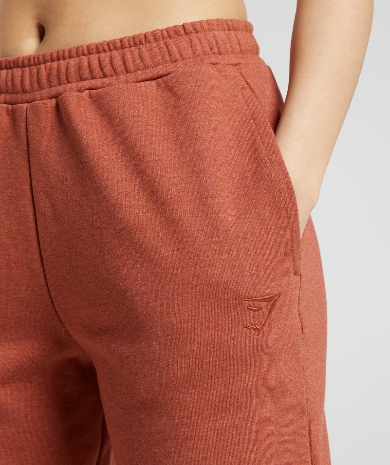 Gymshark Rest Day Potenie Joggers škorica Hnedá Marl