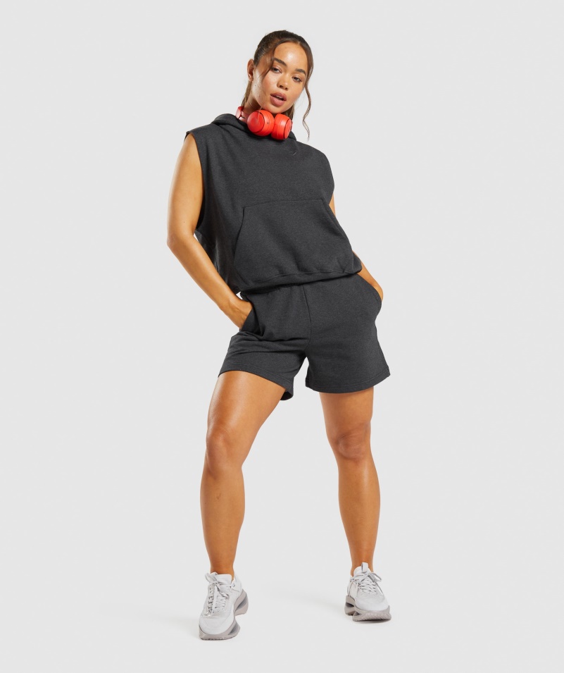 Gymshark Rest Day Pots Shorts Black Core Marl
