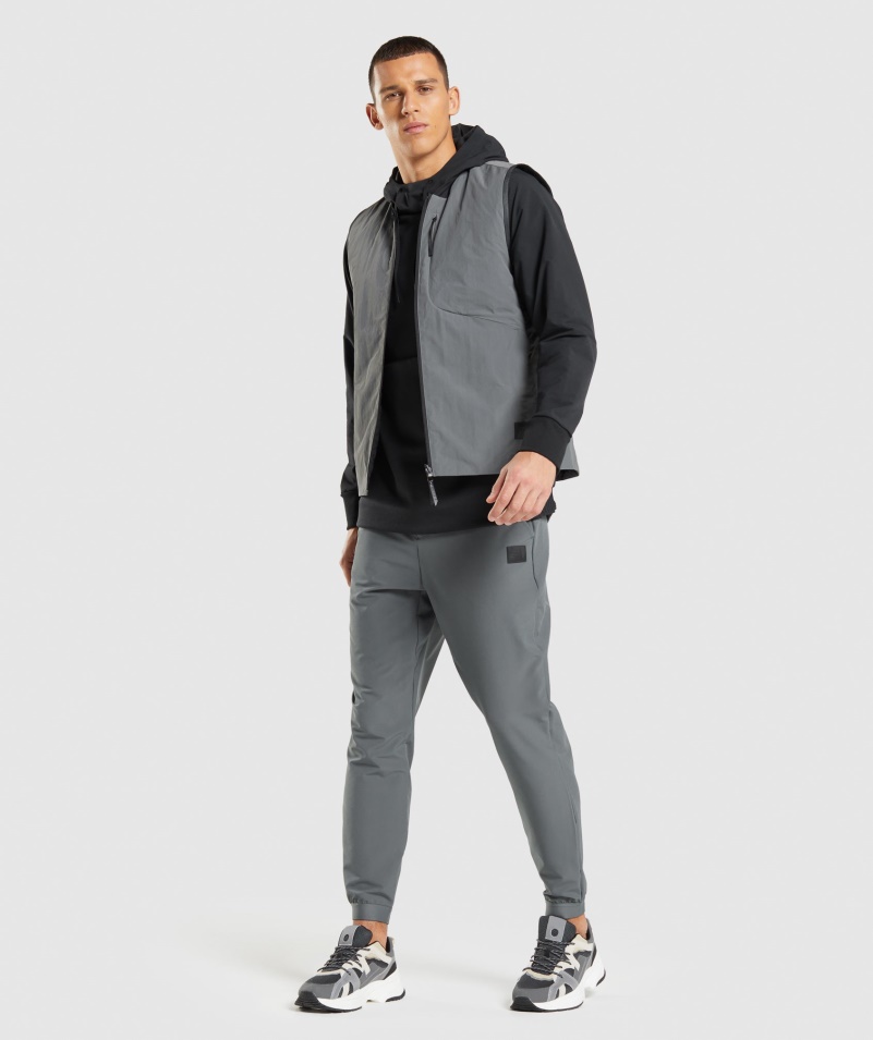 Gymshark Retake Obojstranná Vesta Uhoľno-čierna