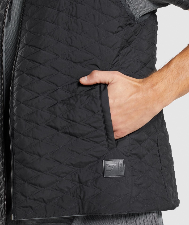 Gymshark Retake Obojstranná Vesta Uhoľno-čierna