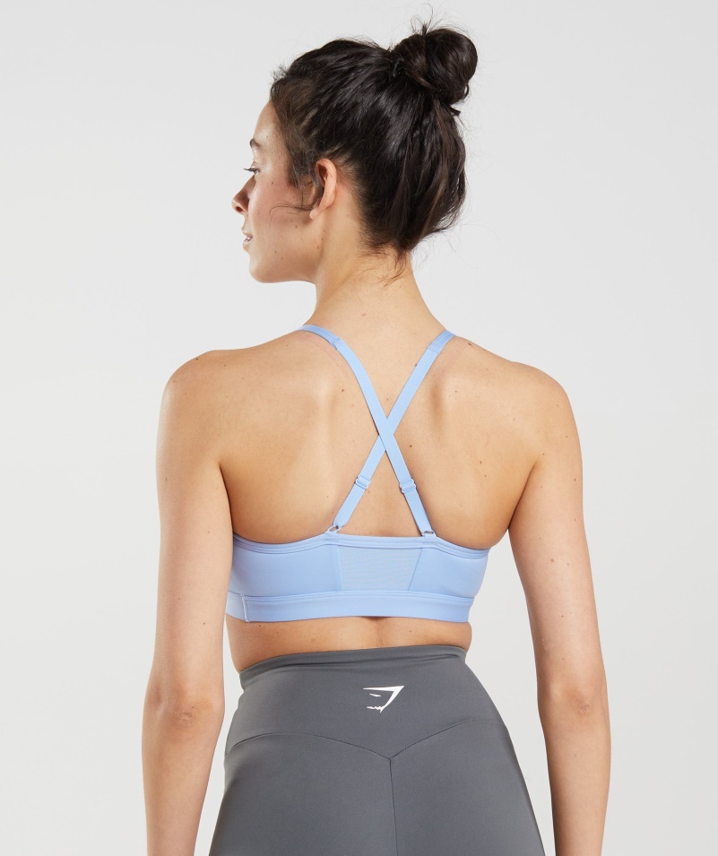 Gymshark Ruched športová Podprsenka Moonstone Blue