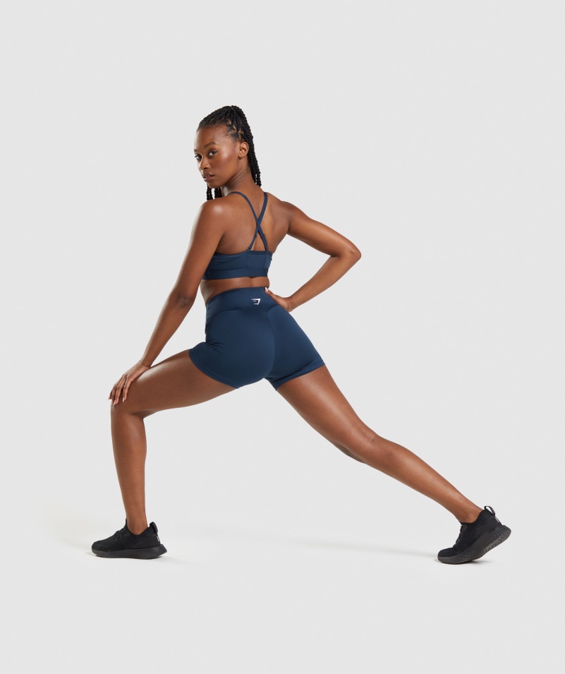 Gymshark Ruched športová Podprsenka Námornícka