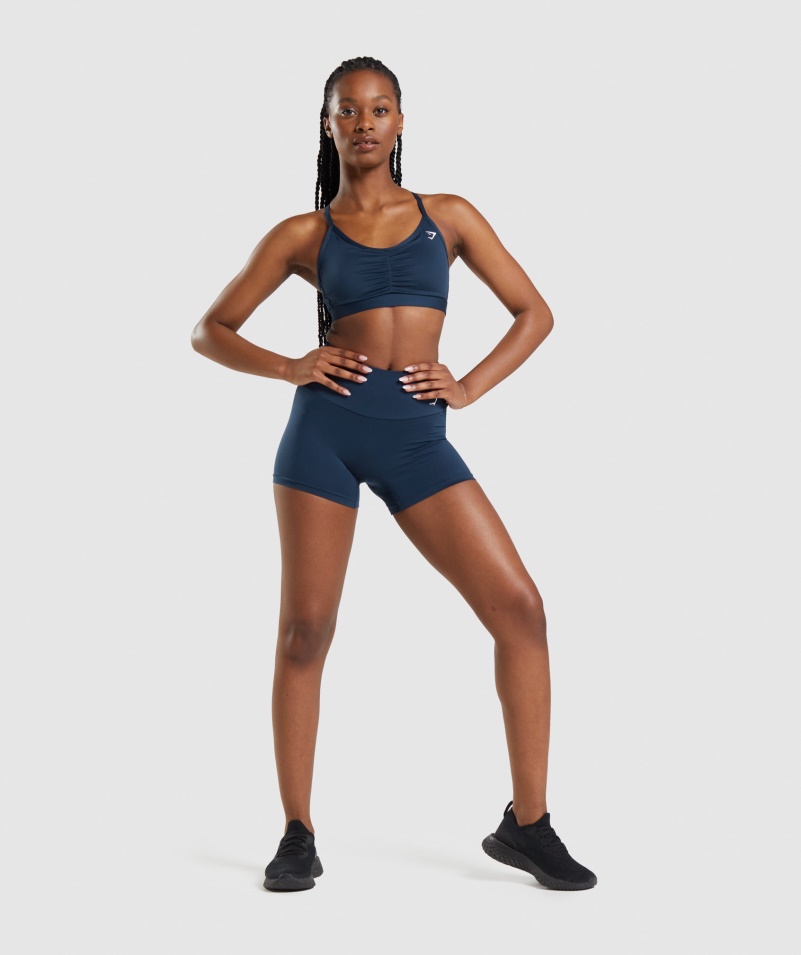 Gymshark Ruched športová Podprsenka Námornícka