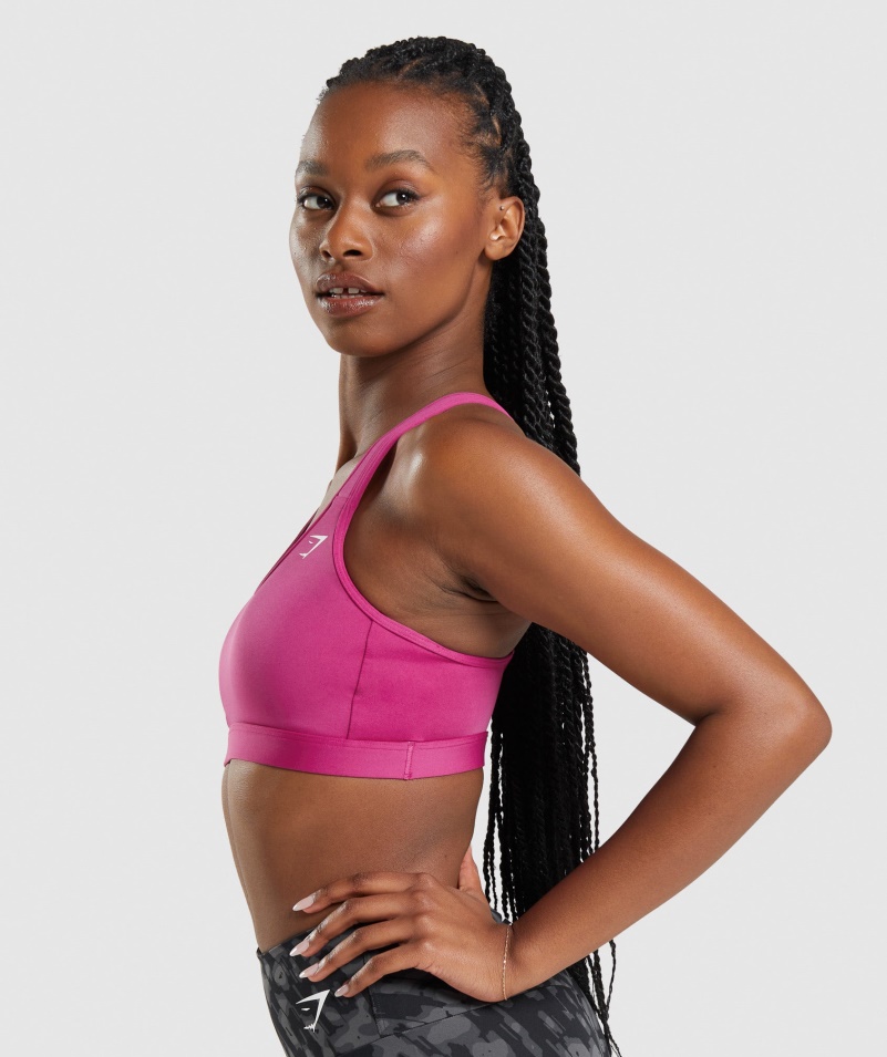 Gymshark Lopatka Na Krk športová Podprsenka Drak Ružová