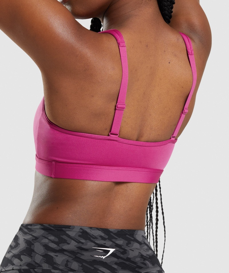 Gymshark Lopatka Na Krk športová Podprsenka Drak Ružová