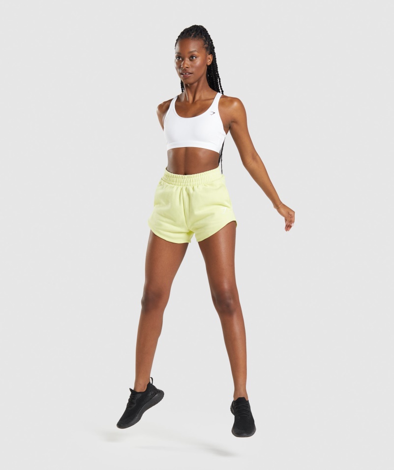športová Podprsenka Gymshark S Kopčekom Ku Krku Biela