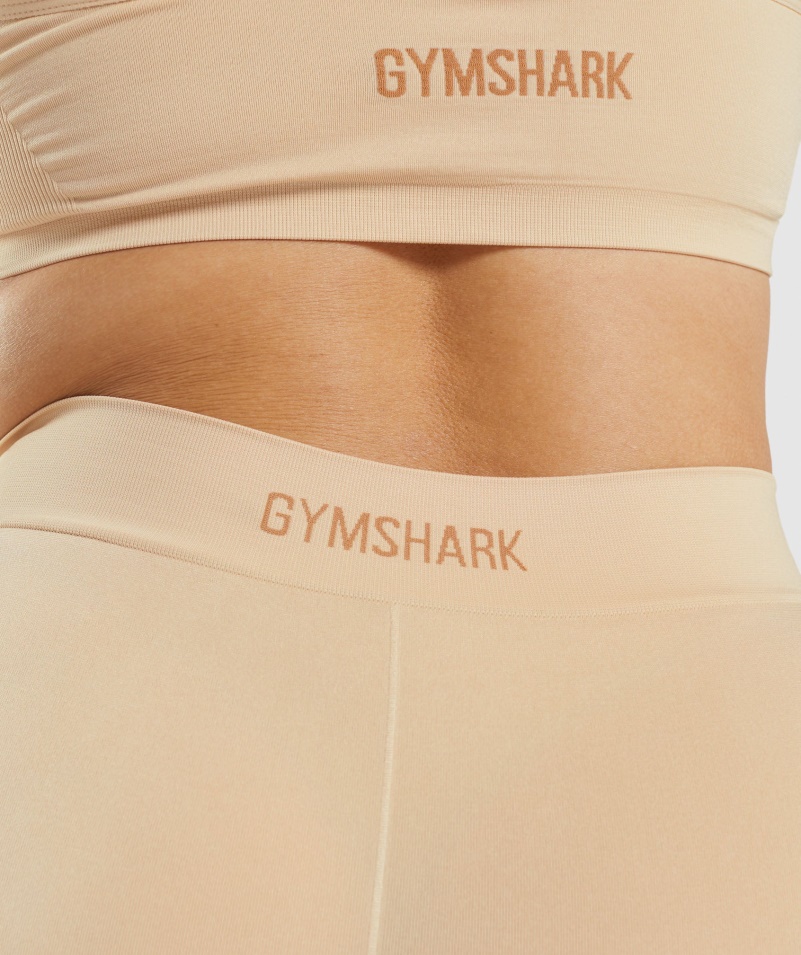 Gymshark Bezšvové Boxerky Plavé Svetlohnedé