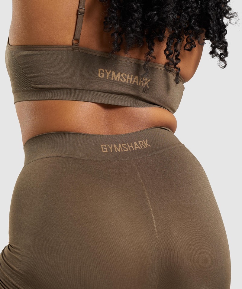 Gymshark Bezšvové Boxerky Orechová Hnedá