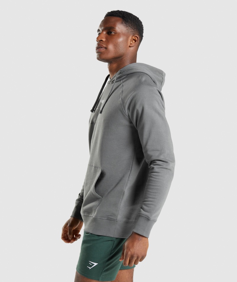 Gymshark Sharkhead Výplň Mikina S Kapucňou Drevené Uhlie