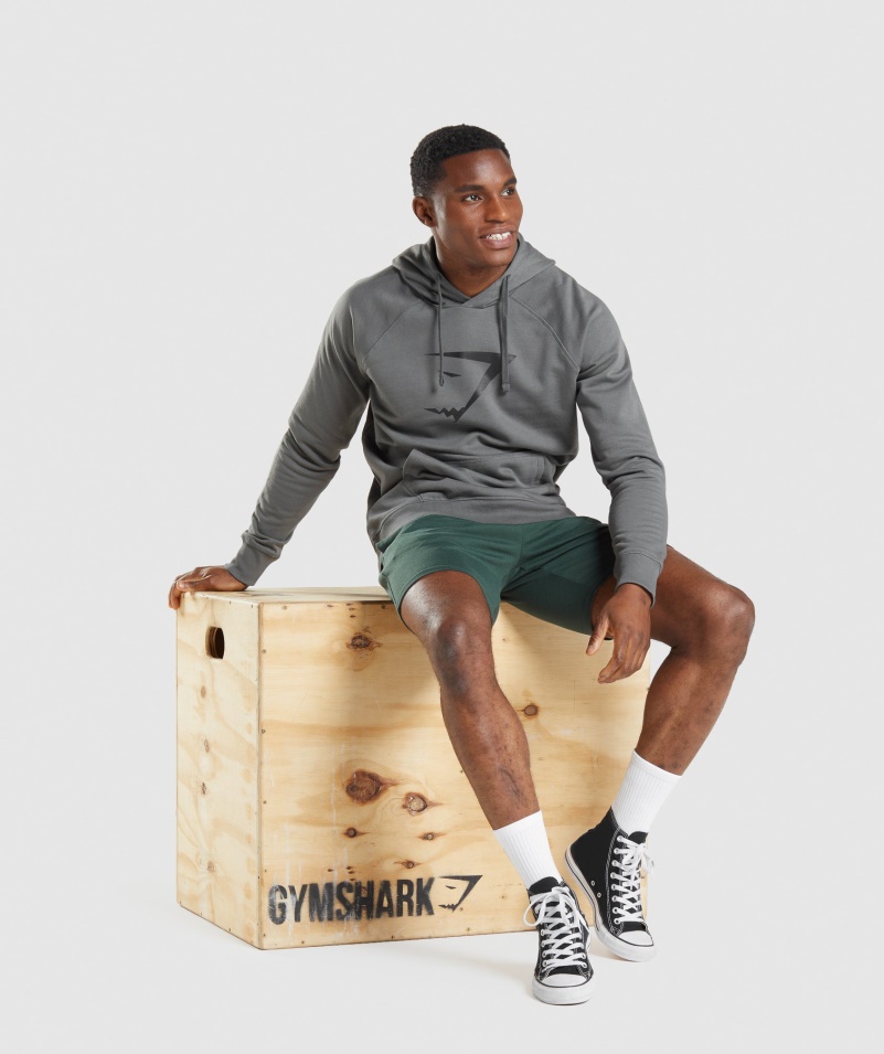 Gymshark Sharkhead Výplň Mikina S Kapucňou Drevené Uhlie