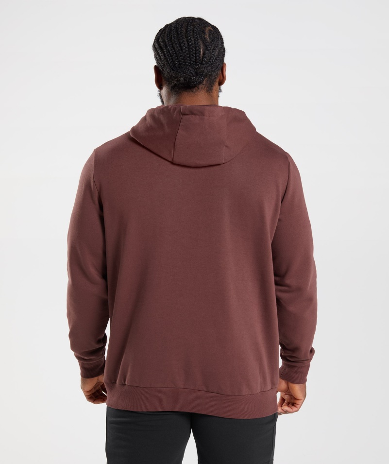 Gymshark Sharkhead Mikina S Kapucňou čerešňovo Hnedá