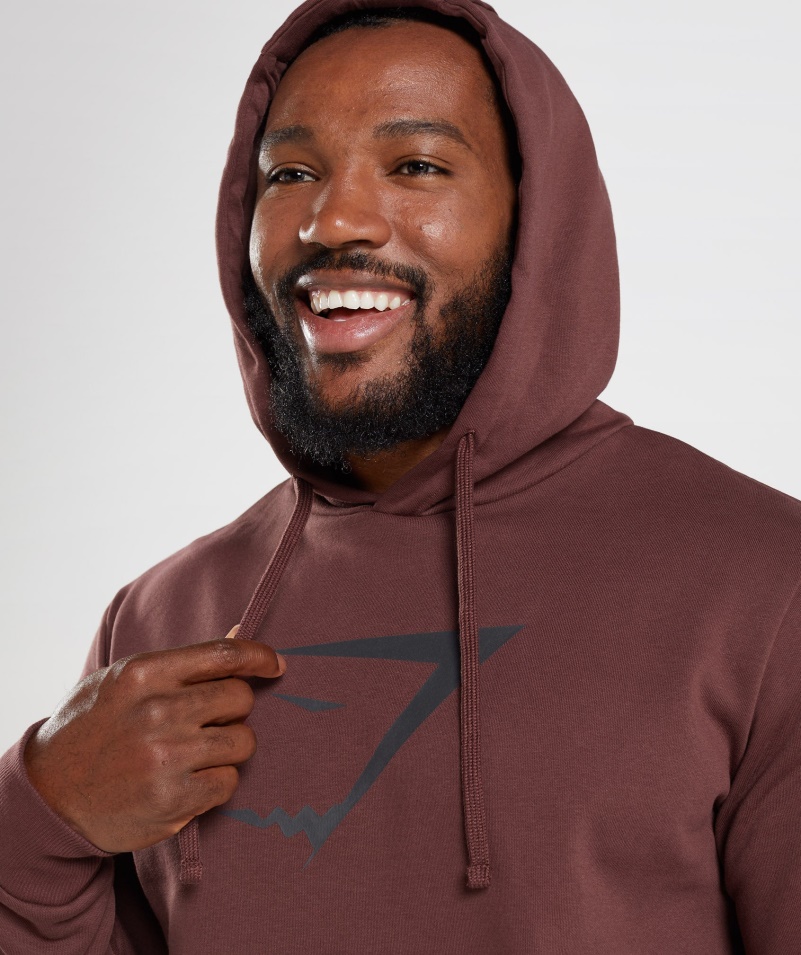 Gymshark Sharkhead Mikina S Kapucňou čerešňovo Hnedá